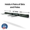 Ski Rack Wall Mount for Indoor Storage