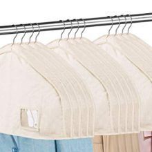 Cotton Shoulder Covers for Clothes Hanging Breathable Garment Bag Clothing Dust Protector Closet Storage
