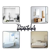 Black Sandblasted Wall Mounted 6 Hook Door Hooks