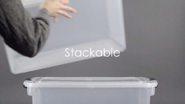 Homz Plastic Storage, Modular Stackable Storage Bins