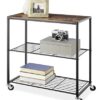Whitmor Modern Industrial Rolling Storage Shelves