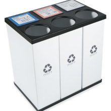 Plastic Light Weight Large Triple Recycling Bin