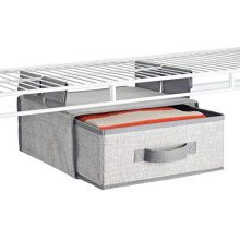 mDesign Soft Fabric Over Closet Shelving Hanging Storage Organizer