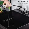 Black Utility Sink Laundry Tub With Pull Out Chrome Faucet