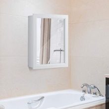 Mirror Medicine Cabinet W/Single Door and Inner Adjustable Shelf