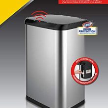 GLAD Extra Capacity Stainless Steel Sensor Trash Can