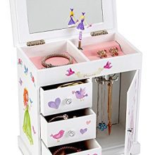 Musical Jewelry Box with 3 Pullout Drawers