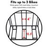 BirdRock Home 3 Bike Stand Rack with Storage