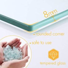 KES Aluminum Bathroom Glass Shelf Tempered Glass Rectangular