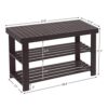 SONGMICS 3-Tier Bamboo Shoe Rack Bench