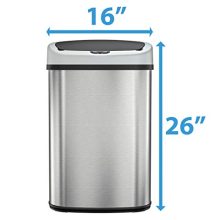 Touchless Sensor Kitchen Trash Can 13 Gallon
