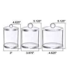 Amazing Abby Alex Family - 3-Pack Acrylic Bathroom Canister Set