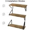 Floating Shelves Rustic Shelves Wall Mounted Set