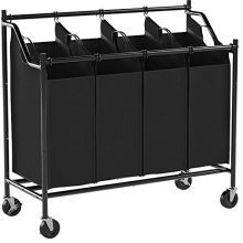 SONGMICS Cart Sorter Rolling Laundry Basket Hamper