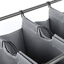 Rolling Laundry Cart with Hanging Bar