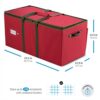 Large Christmas Ornament Storage Box with Dual Zipper Closure