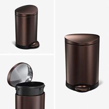 simplehuman 6 Liter / 1.6 Gallon Semi-Round