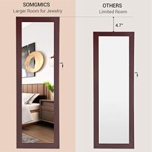 SONGMICS 6 LEDs Cabinet Lockable 47.3" H