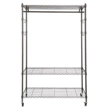 Rolling Free Standing Closet with Lockable Wheels
