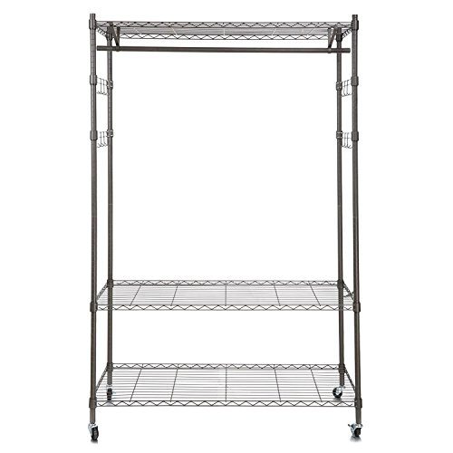 Rolling Free Standing Closet with Lockable Wheels