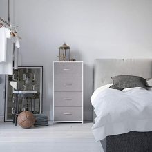 Dresser with 4 Drawers, Fabric Storage Tower