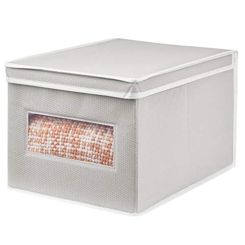 mDesign Soft Stackable Fabric Closet Storage Organizer