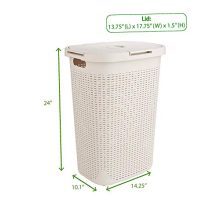 Mind Reader Basket Laundry Hamper with Cutout Handles