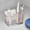 iDesign Rain Plastic Silverware Caddy Organizer Flatware Holder