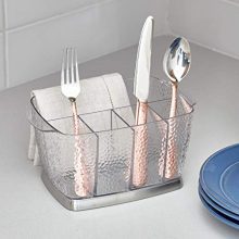 iDesign Rain Plastic Silverware Caddy Organizer Flatware Holder