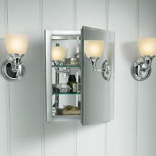 16 Inch X 20 Inch Aluminum Bathroom Medicine Cabinet