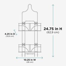 Zenna Home Expandable Over-The-Shower Caddy