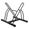 2-Bike Floor Stand: Metal Garage Storage Parking Rack for Efficient Bicycle Organization