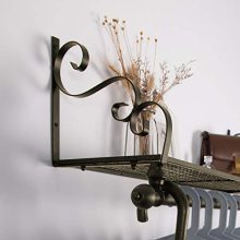 Wrought Iron Coat Rack Shelf Wall Mounted