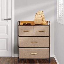 mDesign Dresser Storage Chest - Sturdy Metal Frame