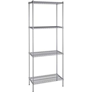 18 inch x 36 inch Chrome Wire 4 Shelf Kit