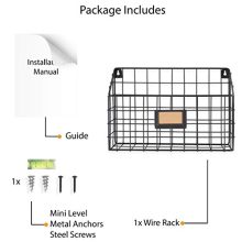 Wide Magazine Rack Metal Wire