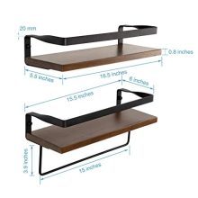 Rustic Wood Decor Shelf Set of 2 for Kitchen, Bathroom