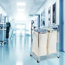 Classics Mobile 2 Compact Laundry Hamper Sorter Bag Cart