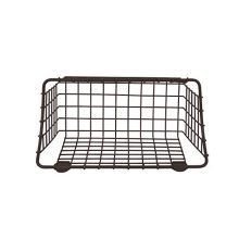 Vintage Large Cabinet & Wall-Mounted Basket for Storage