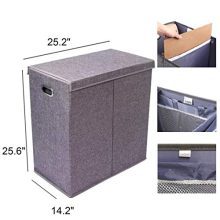 Huxley Classics Double Laundry Hamper - Lid Cover