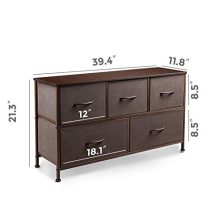 WLIVE Dresser with 5 Drawers, Fabric Storage Tower