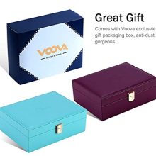 Elegant Jewelry Box Organizer for Ladies – 2-Layer PU Leather Case for Necklaces, Rings, & Bracelets