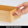 Bamboo Kitchen Cabinet & Fridge Drawer Organizer Tray