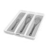 Classic Utensil Tray - White Soft-grip Lining and Non-slip Rubber Feet