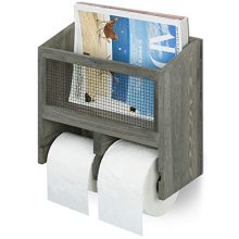 MyGift Vintage Gray Solid Wood and Metal Mesh