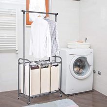 Laundry Sorter with Hanging Bar - Streamlined Laundry Organization for Homes, Hotels, and Restaurants