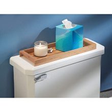 Bamboo Bathroom Tray - Stylish Wooden Organizer for Tissues, Candles, and Bathroom Essentials