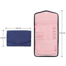 Keebofly Travel Jewelry Organizer Bag Foldable Jewelry Roll