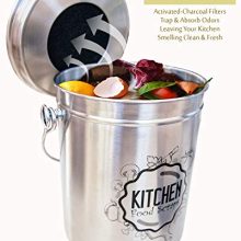 Odorless Stainless Steel Kitchen Compost Bin - Stylish and Functional Solution for a Greener Kitchen! 🌿♻️