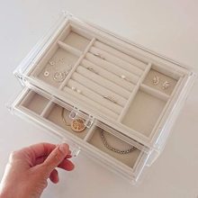 HerFav Jewelry Box for Women with 3 Drawers